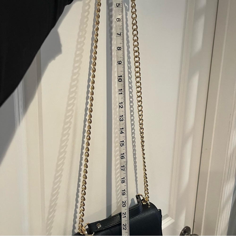 Kate Landry Black Chain Strap Crossbody Bag Tassel Detail Like New - Picture 14 of 15